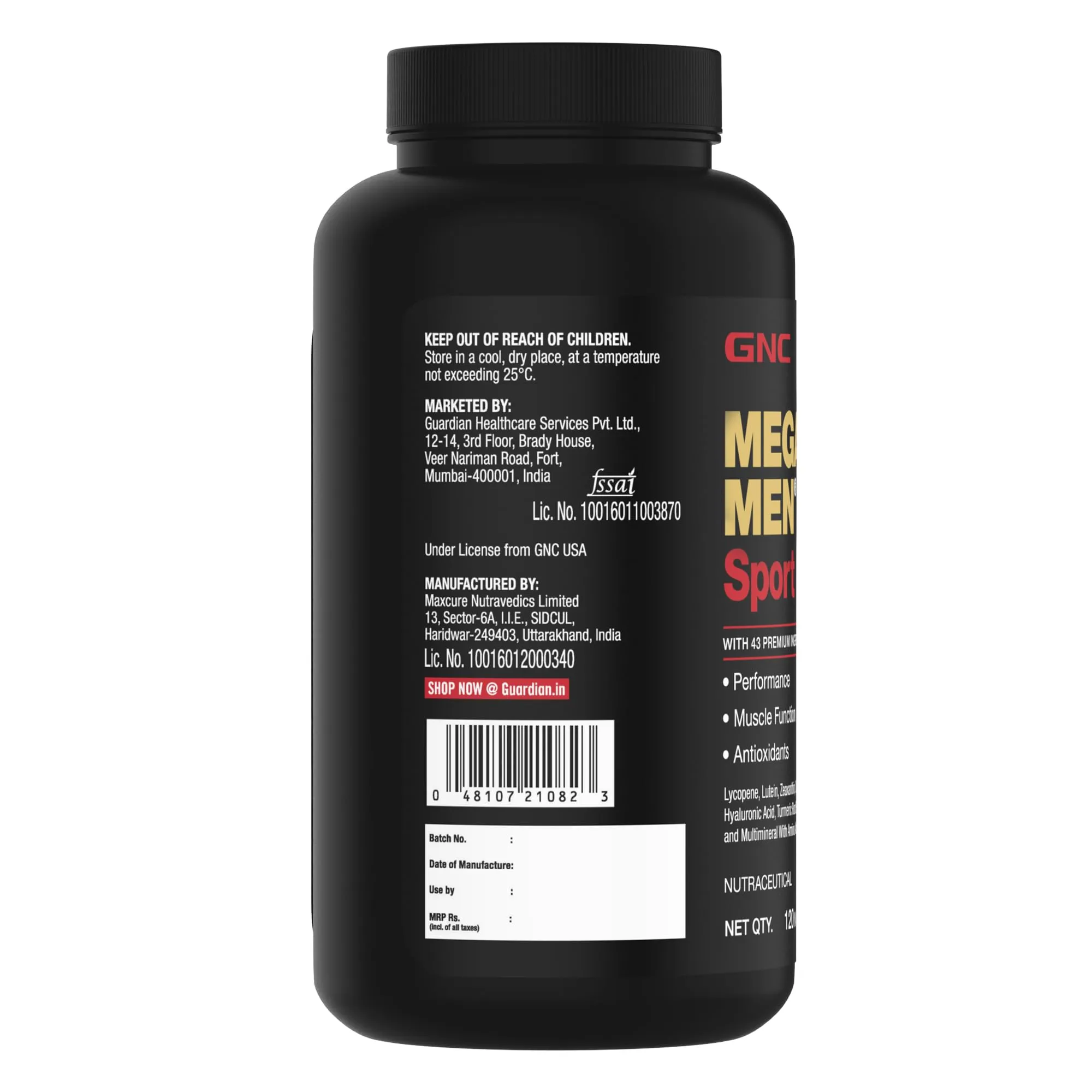 GNC Mega Men Sport Multivitamin for Men | 120 Tablets | 43 Premium Ingredients | Boosts Muscle Performance | Antioxidant Rich | Supports Prostate Health | Protects Heart & Vision | Formulated In USA