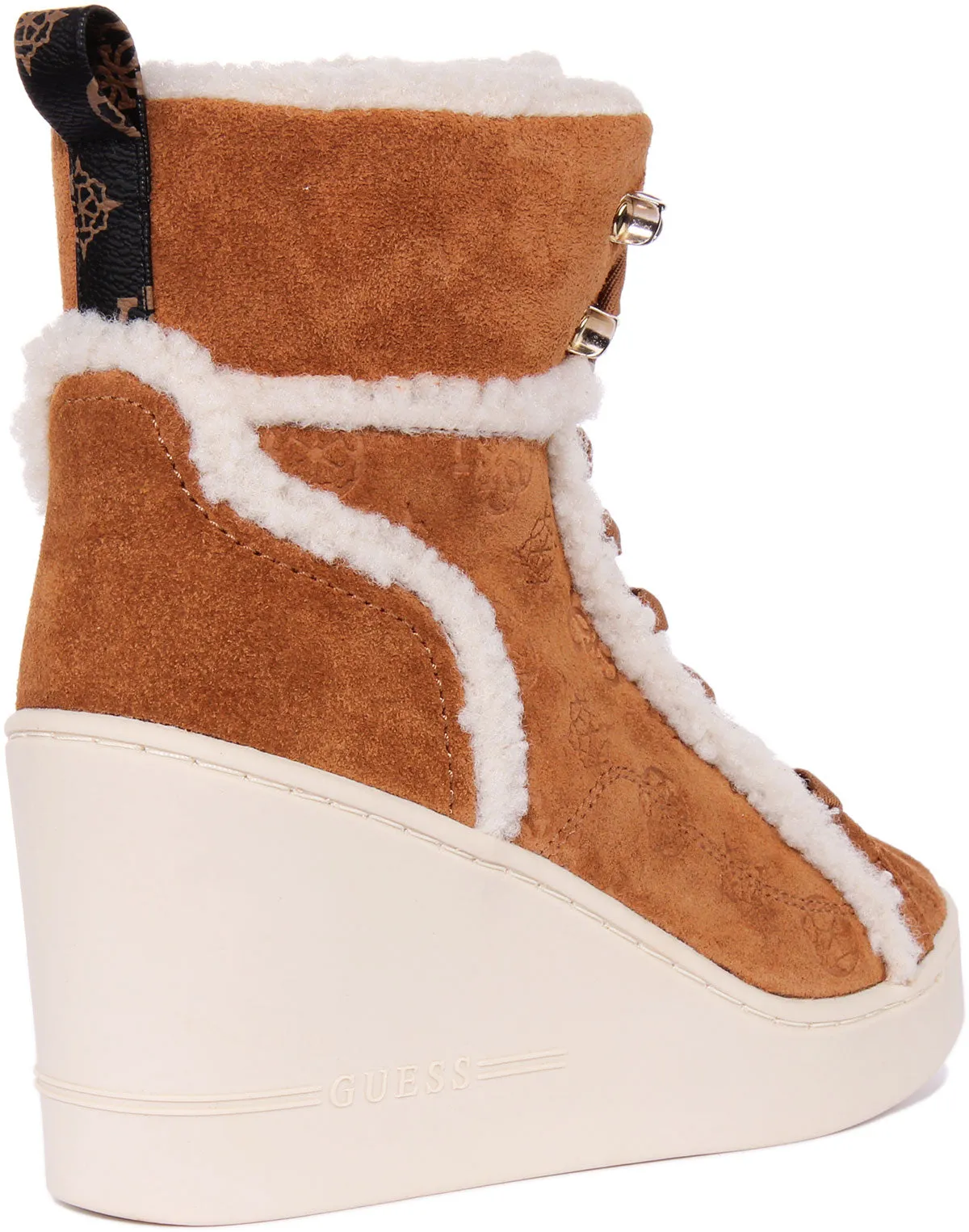 Guess Adalan 2 Wedge Sneaker In Cognac