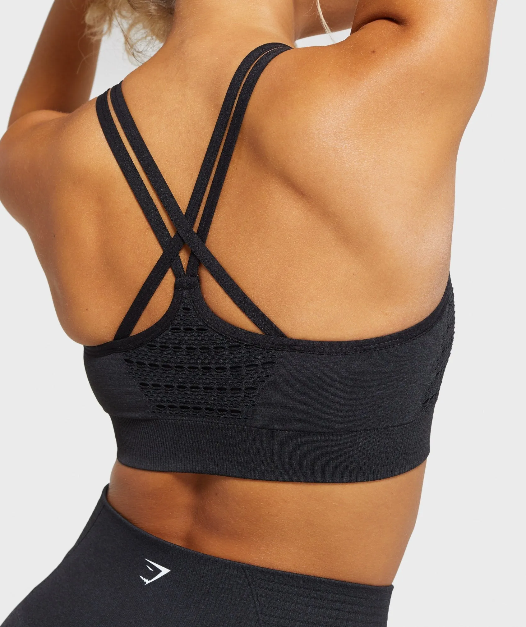 Gymshark Origin Seamless Sports Bra - Black Marl