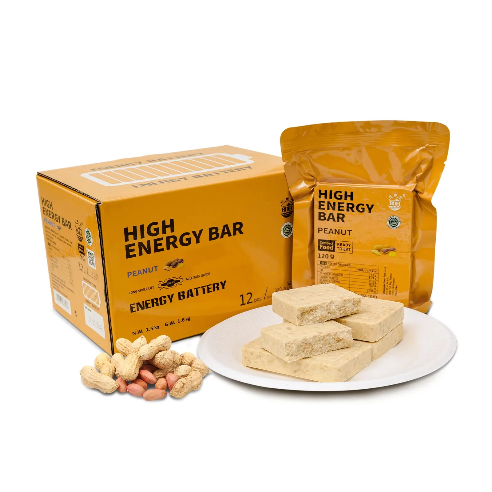 High Energy Ration Bars - Plain, Chocolate and Peanut (3 Pack)