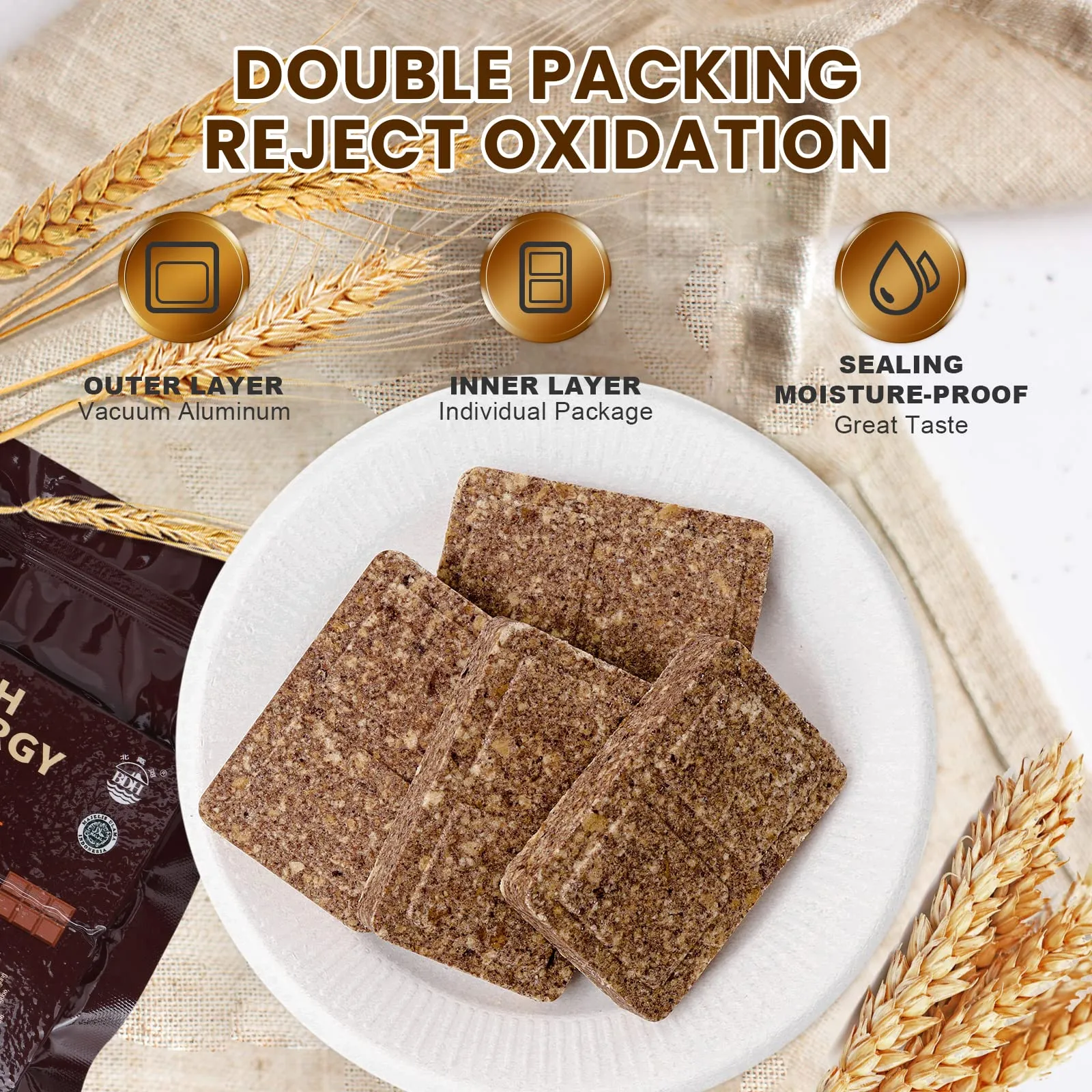 High Energy Ration Bars - Plain, Chocolate and Peanut (3 Pack)