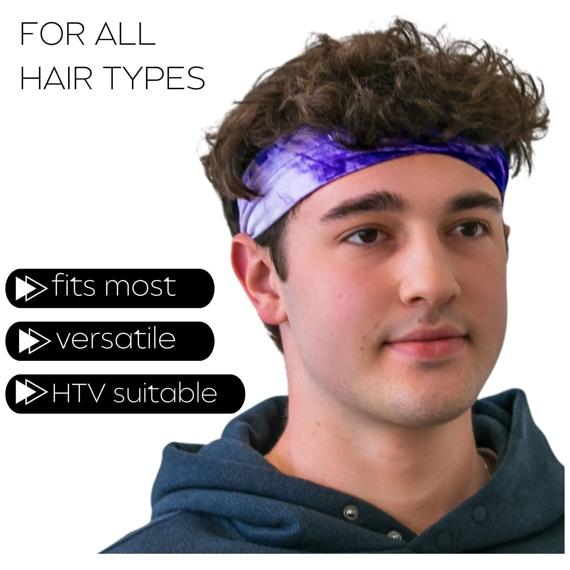 High Quality Cotton Headbands Blank to Custom Wholesale Elastic Sport Headband