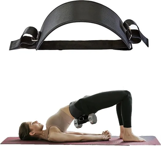 Hip Thrust Belt - Foldable Band for Dumbbells, Kettlebells, and Plates - Gym and Home Workouts with Slip-Resistant Padding