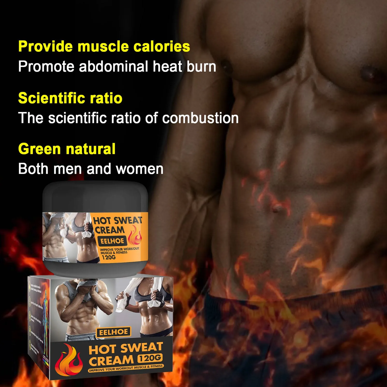 Hot Sweat Cream Burn Calories Tighten Abdominal Muscles Slimming Cream