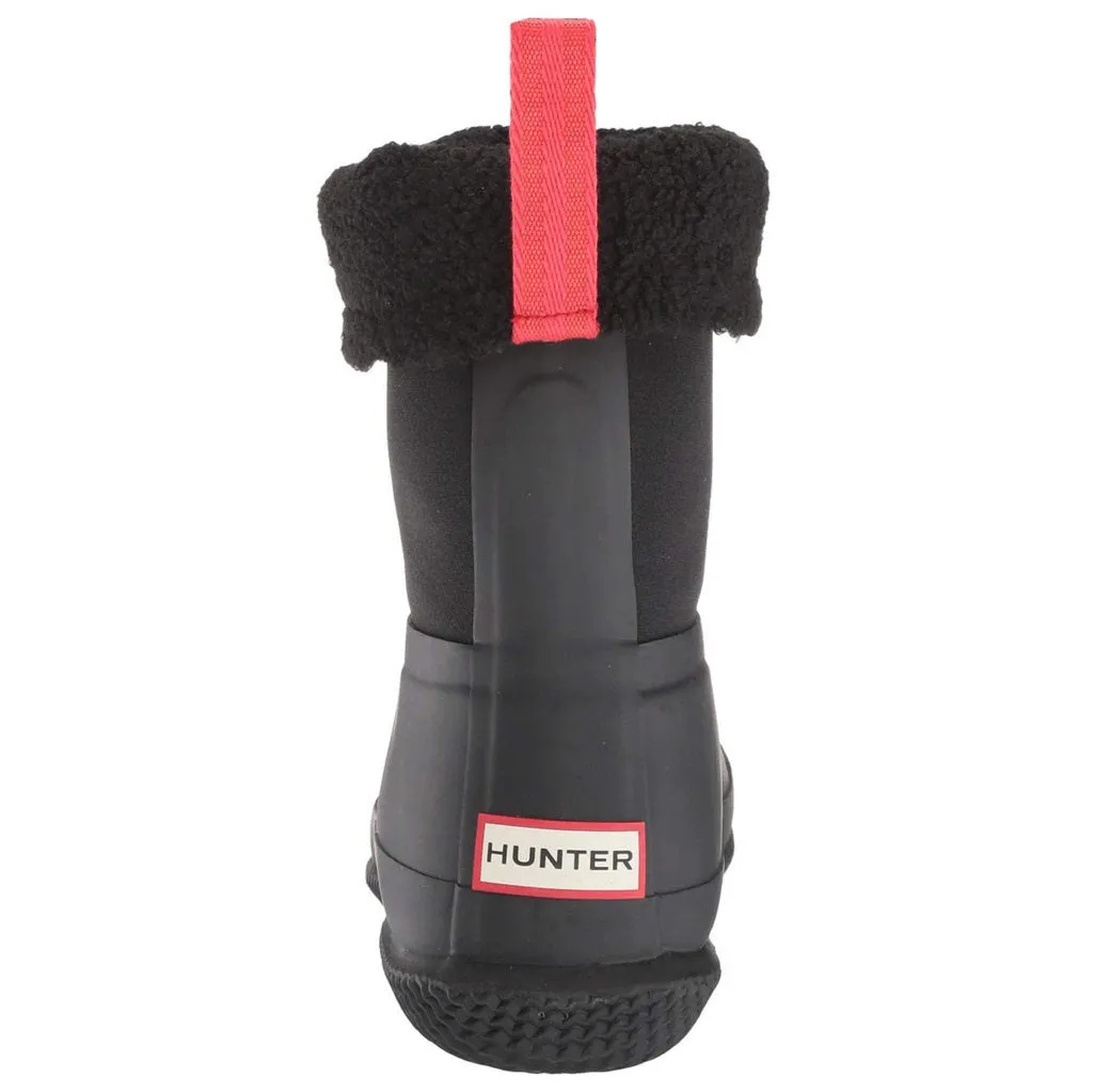 Hunter Womens Boots Original Roll Top Sherpa Casual Pull-On Textile Rubber - UK 5