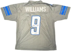 Jameson Williams Detroit Signed Gray Football Jersey BAS