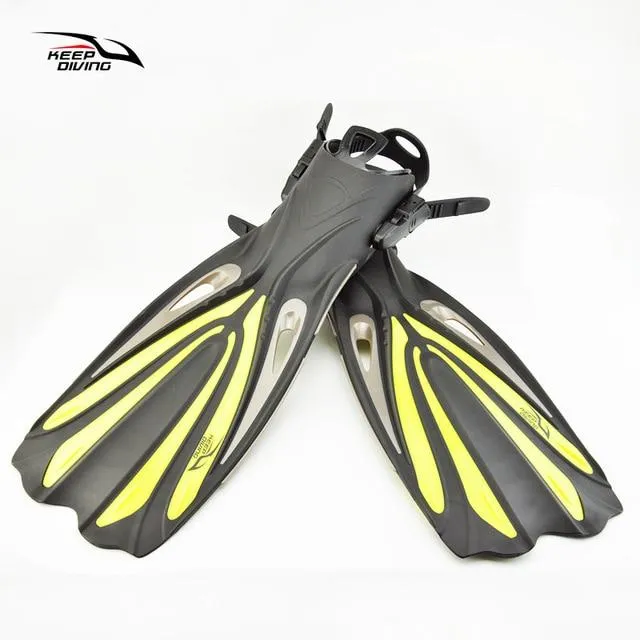 Keep Diving Open Heel Scuba Diving Long Fins Adjustable Snorkeling Swim Flippers Special For Diving Boots Shoes Monofin Gear