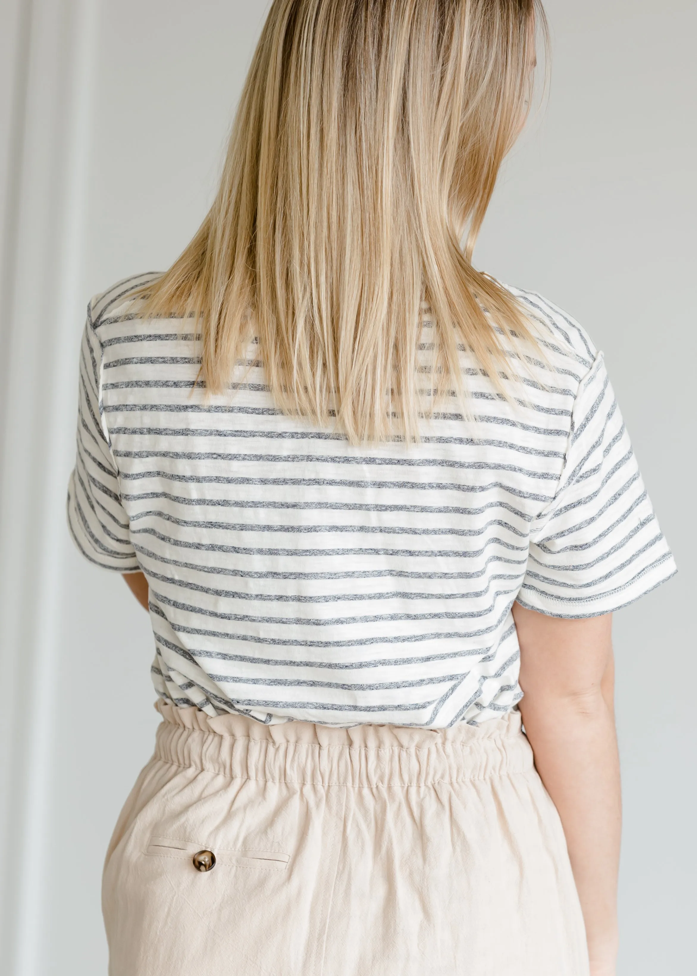 Knit Striped Short Sleeve Top - FINAL SALE