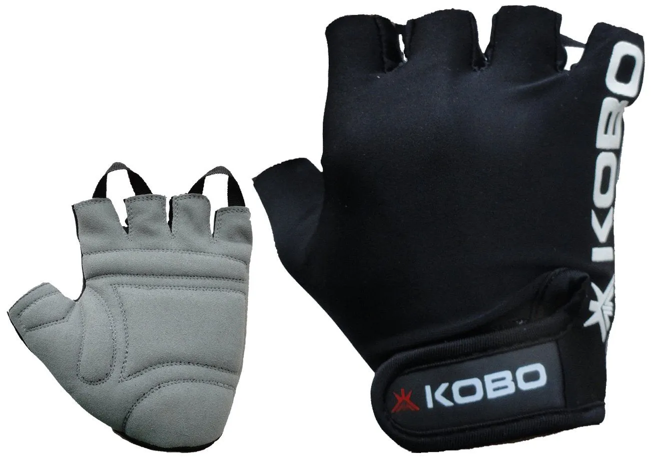 Kobo Power Grip WTG-05 Gym Gloves Black/Grey (Large)