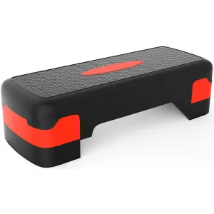 Kuber Industries Adjustable Aerobic Stepper For Gym, Yoga, Home (Black & Red)