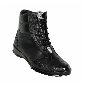 Los Altos Boots Mens # ZC120505 Casual Shoe | Style 12 | Ostrich Leg Boots | Color Black