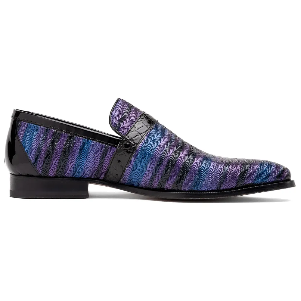 Mauri 4709/6 Balera Fabric/ Alligator Purple/ Blue/ Black