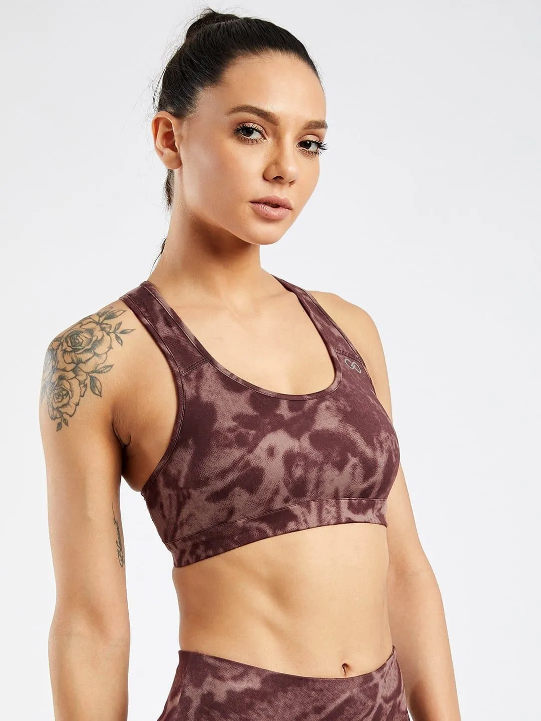 Maxtreme Brunette Printed Sports Bra