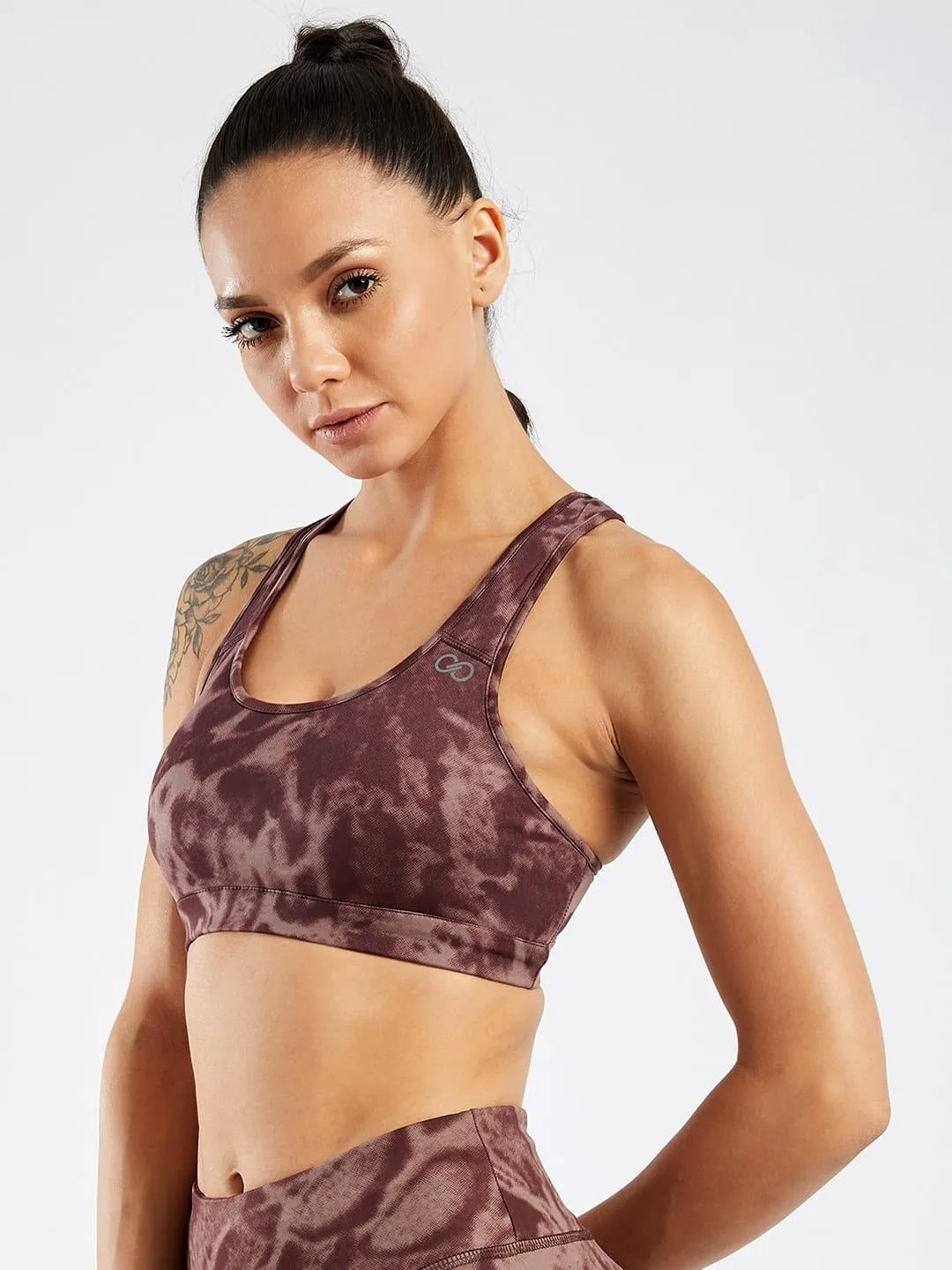 Maxtreme Brunette Printed Sports Bra