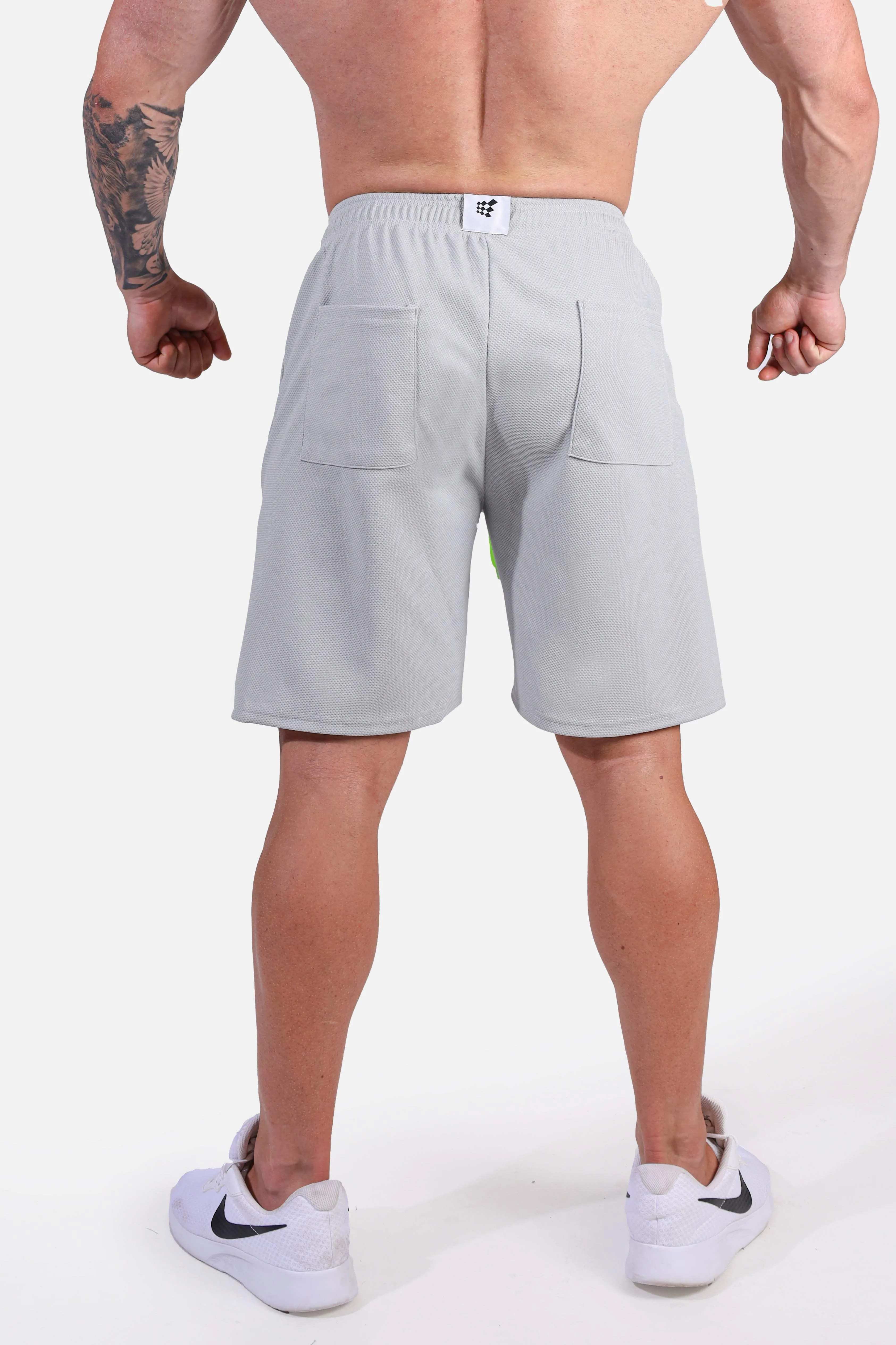 Men's Pro Mesh Shorts 8" - Light Gray