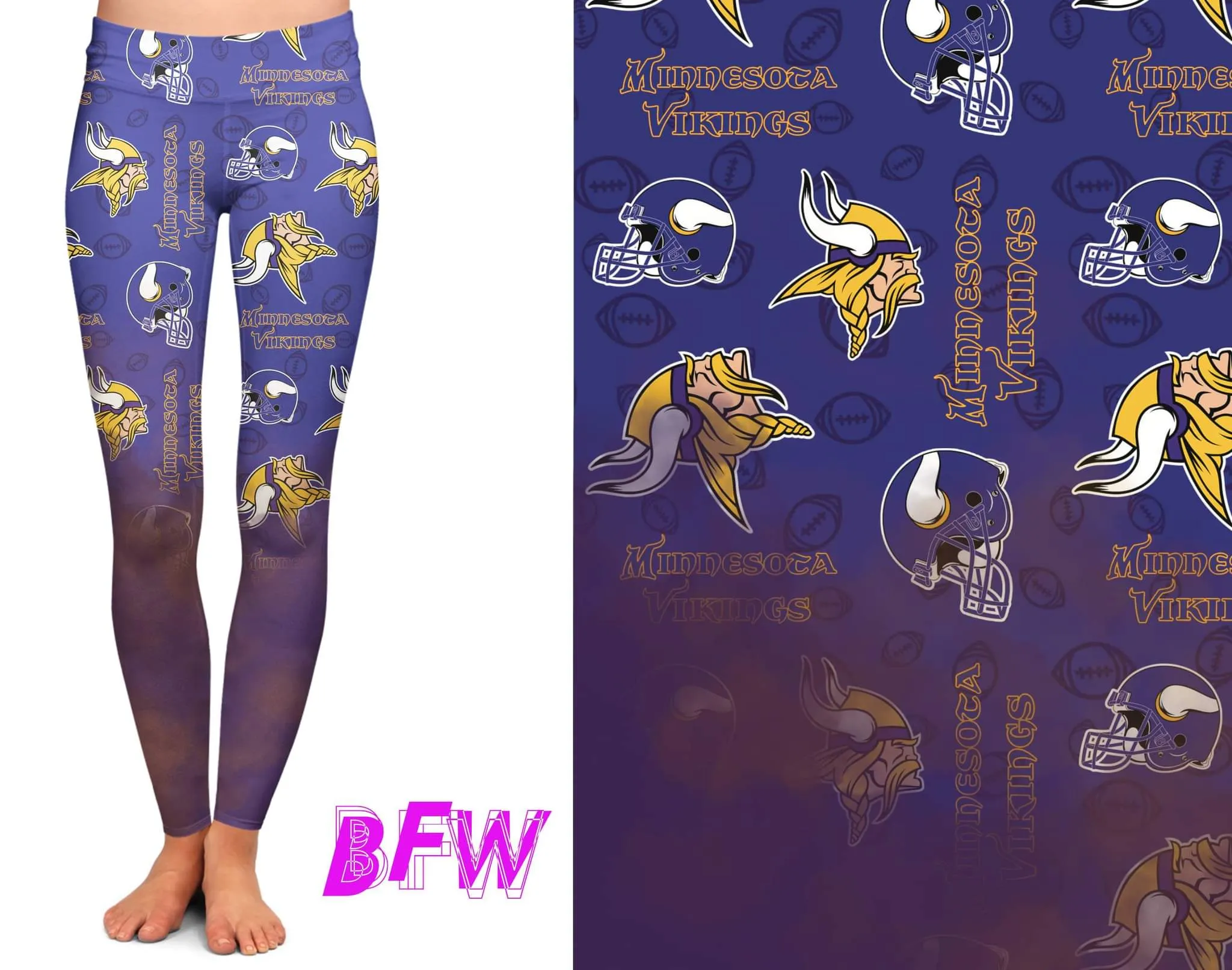 Minnesota Football smoke print leggings