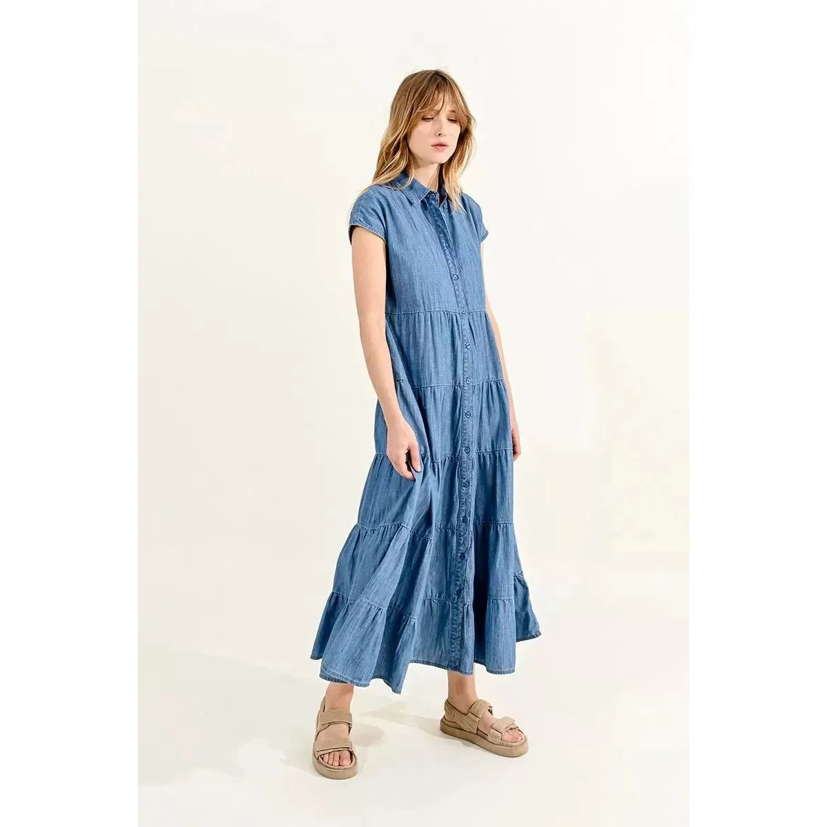 Molly Bracken Denim Shirt Dress