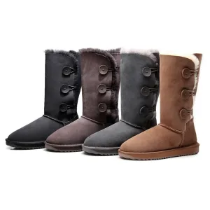 MUBO UGG Women's Water Resistant Australian Made 3 Buttons Classic UGG Boots 36910