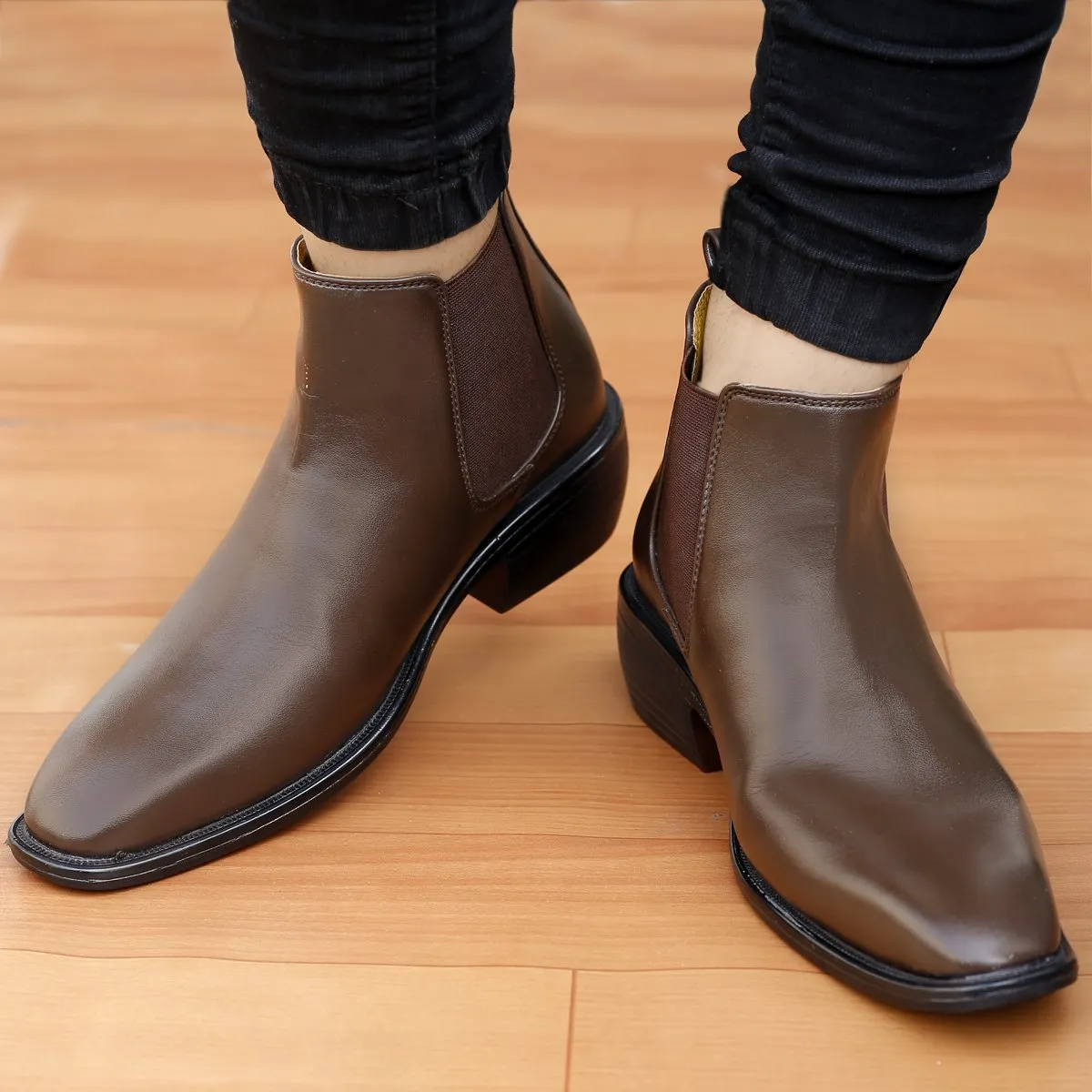 New Stylish Men's 3 Inch Hidden Height Increasing Trendiest Boots