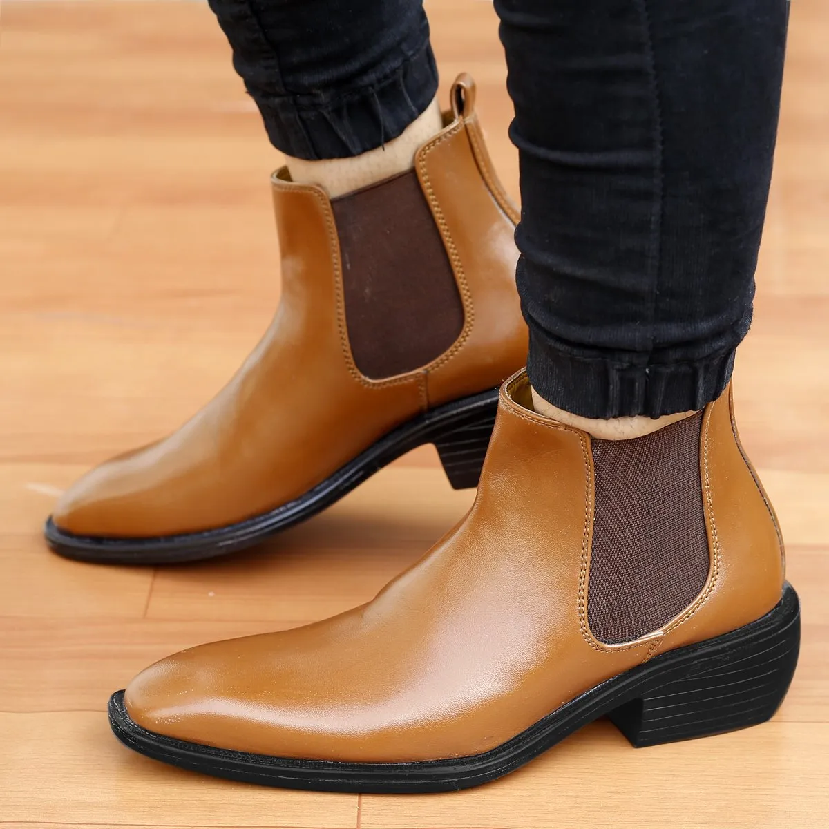 New Stylish Men's 3 Inch Hidden Height Increasing Trendiest Boots