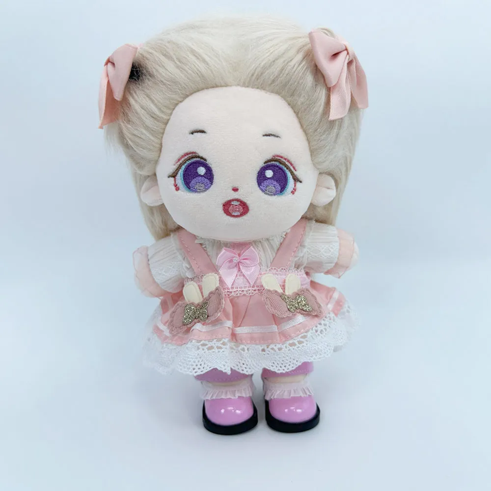 niannyyhouse 20cm Plush Doll Lace Leather Shoes Length 5.5cm 8in Doll Accessories Dress Up