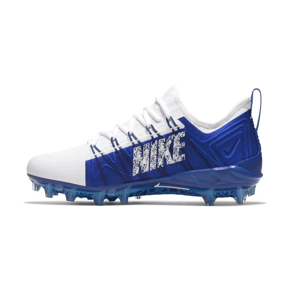 Nike Alpha Huarache 7 Pro White/Royal Blue Lacrosse Cleats