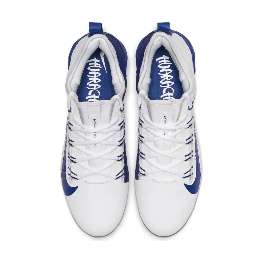 Nike Alpha Huarache 7 Pro White/Royal Blue Lacrosse Cleats