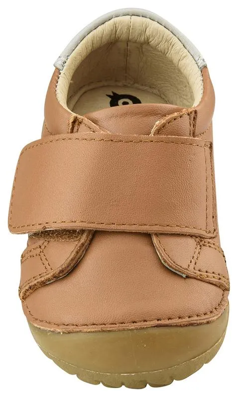 Old Soles Boy's Strap Pave First Walker Sneaker Tennis Shoes, Tan/Gris