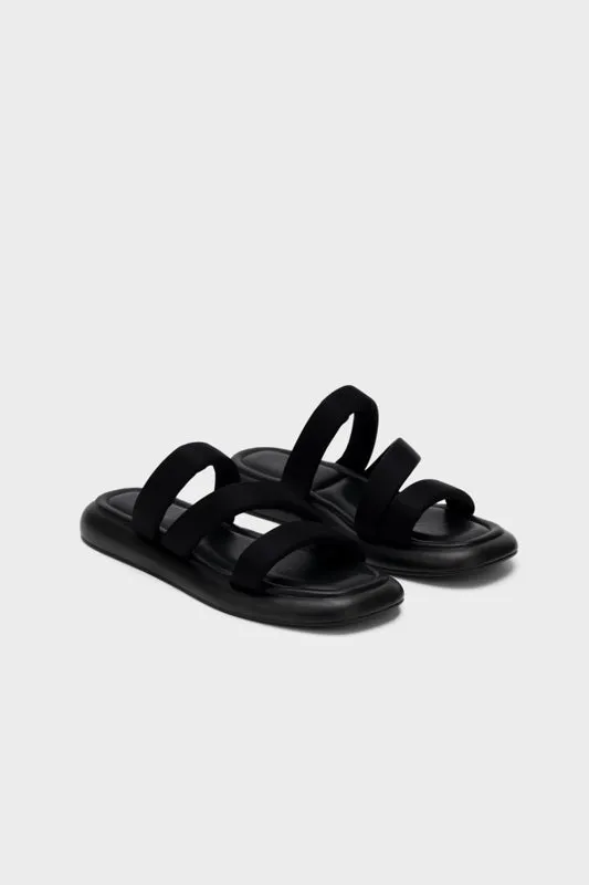 PADDED STRAPPY FLAT SLIDE