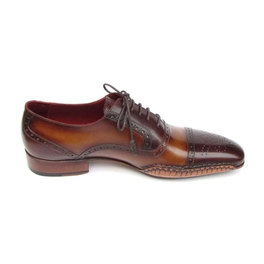 Paul Parkman Handmade Designer Shoes Men's Handmade Designer Shoes Captoe Brown Oxfords (PM5230)