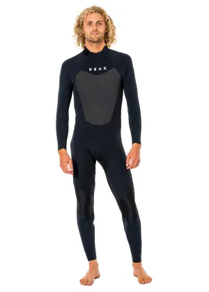 Peak Mens Energy 3/2mm Flatlock Back Zip Steamer Wetsuit