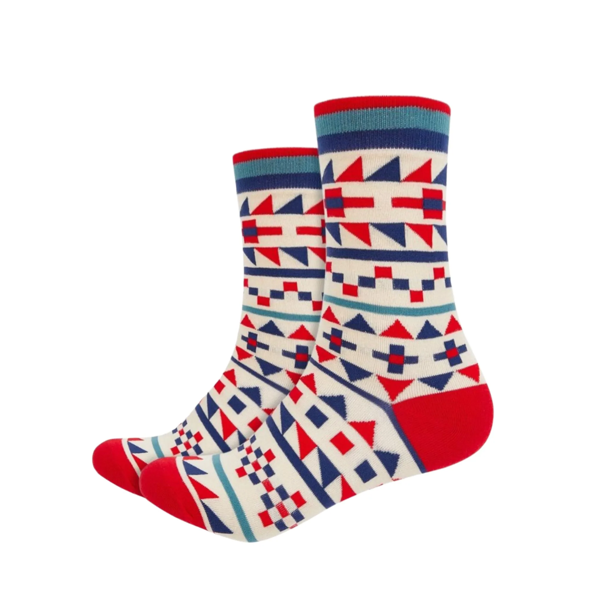 Pixel Printed Crew Length Socks