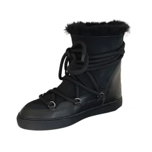 Pre Order:  Warm Wool Lace-Up Leather Boots