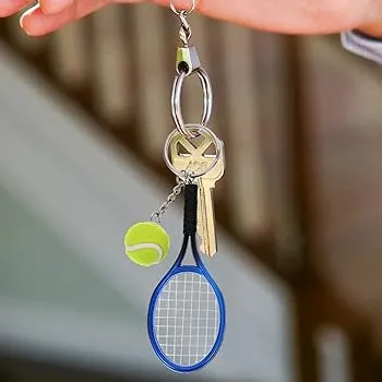 Premium Metal Tennis Keychain | BLUE | Perfect Gift for Tennis Lovers