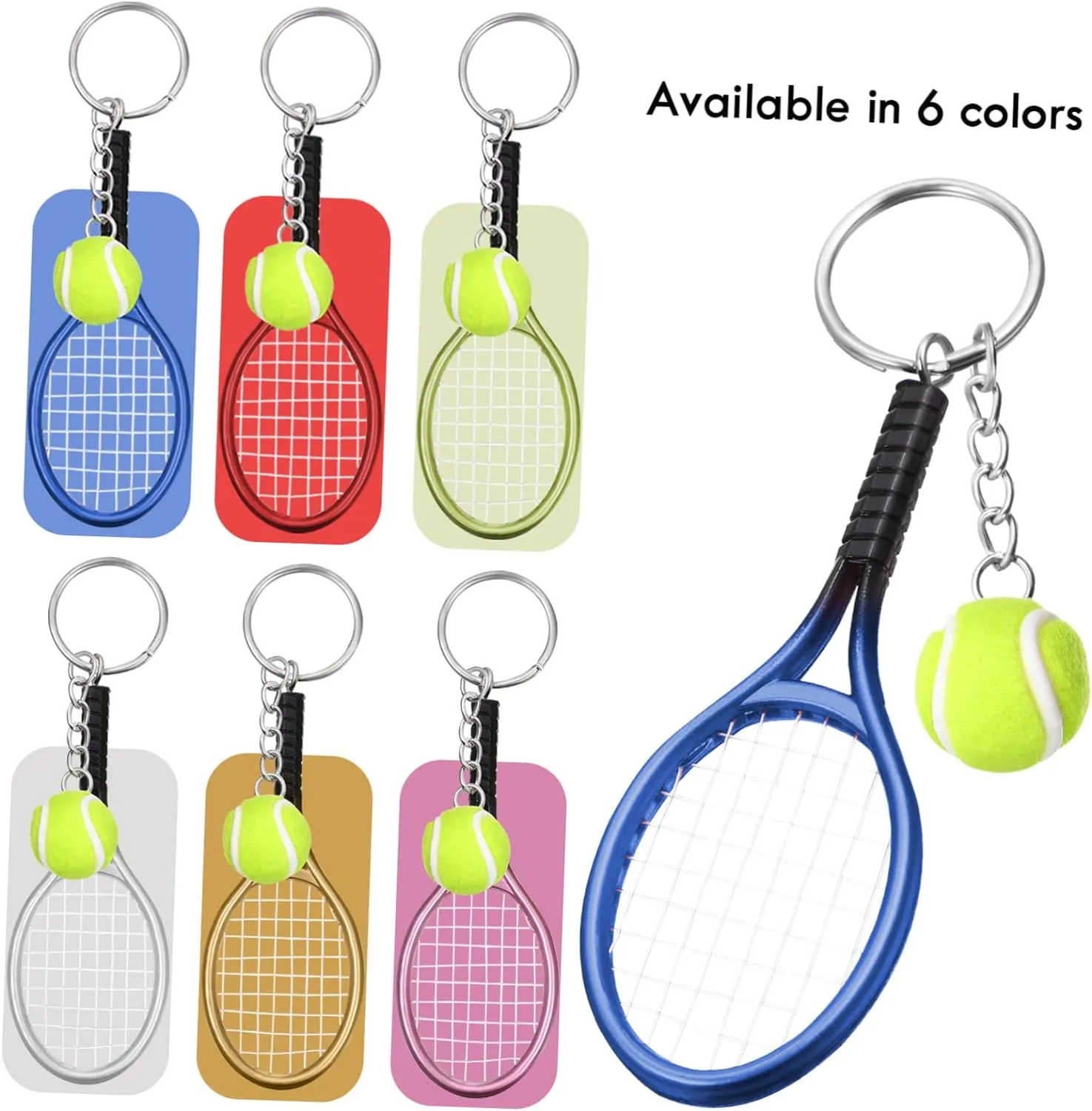 Premium Metal Tennis Keychain | BLUE | Perfect Gift for Tennis Lovers