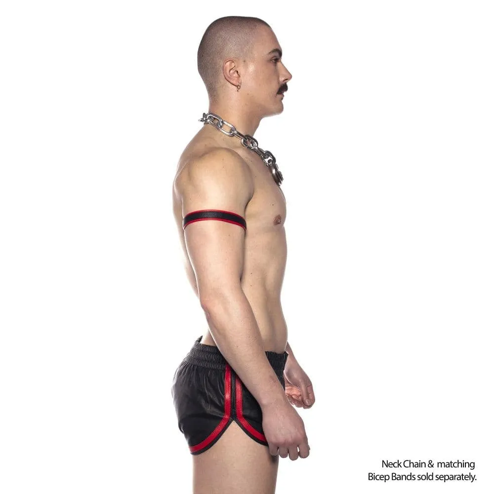 Prowler RED Leather Sports Shorts Black/Red XXXLarge