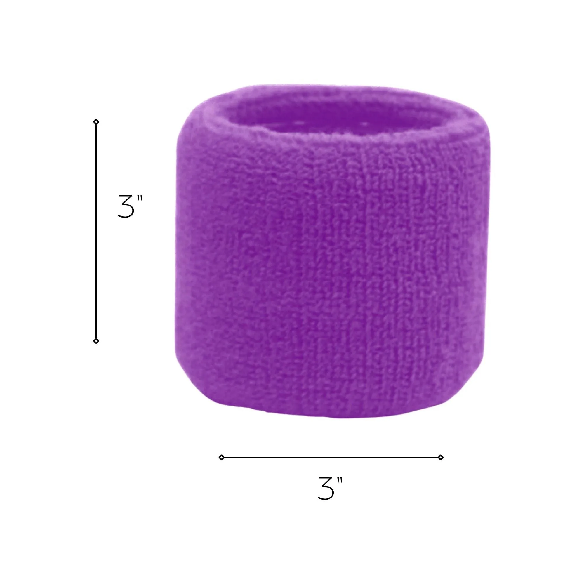 Purple Wrist Sweatbands - 2 Pack