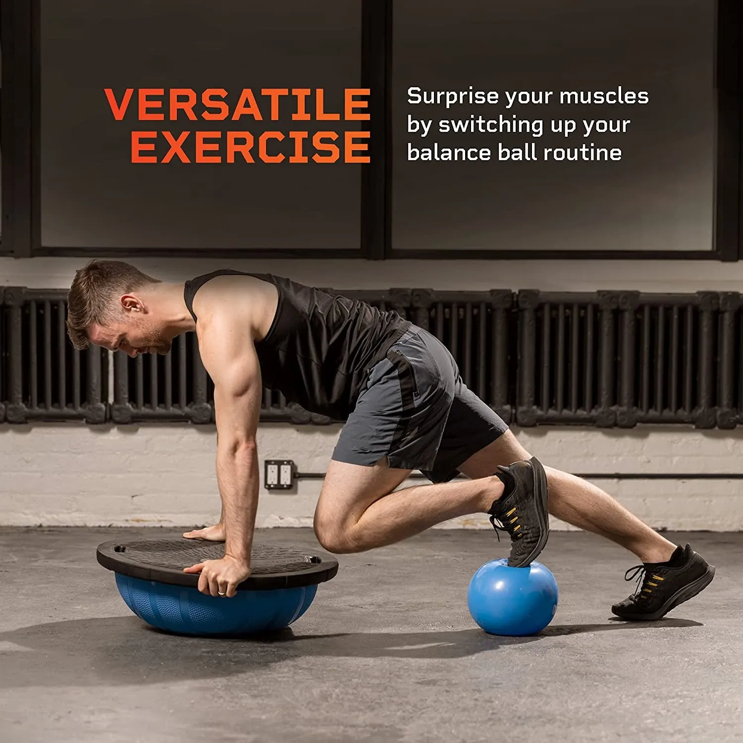 "Enhance Your Fitness Regimen with the Half Exercise Ball - The Ultimate Balance Ball Trainer for Comprehensive Body Workouts and Physical Therapy"