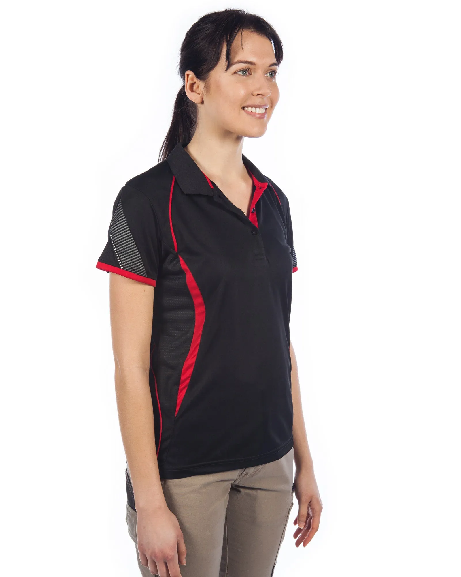 Razor Ladies Polo - Black/Red