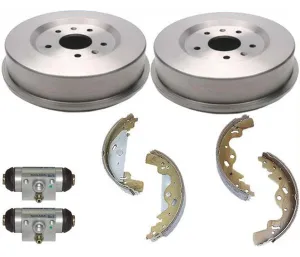 Rear Brake Drum Drums Shoes Wheel Cylinder Kit 2002-2005 Land Rover Freelander