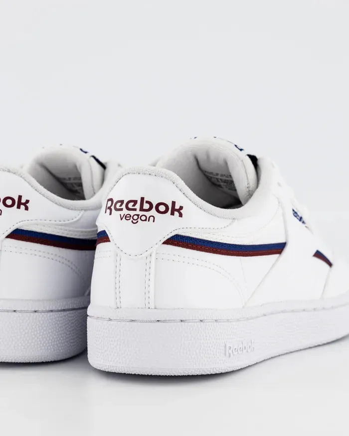 REEBOK CLUB C VEGAN - WHITE/CLASSIC COBALT/CLASSIC BURGUNDY