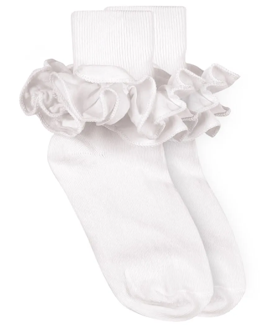 Ruffle Turn Cuff Socks