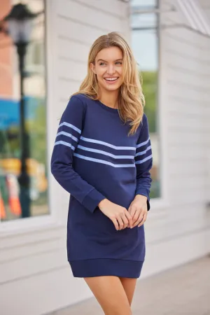 Sail to Sable L/S Classic Tunic Navy / Hydrangea