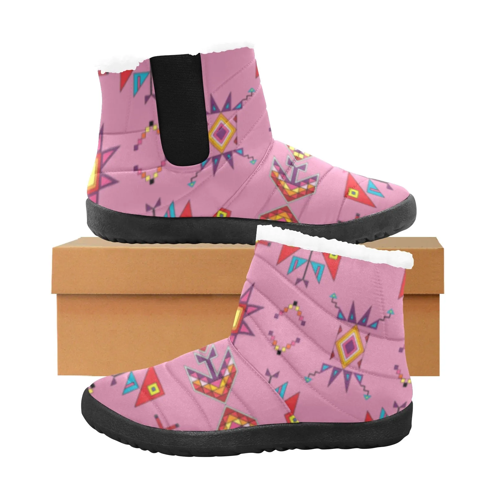 Scattered Generations Pink Men's Padded Winter Boot