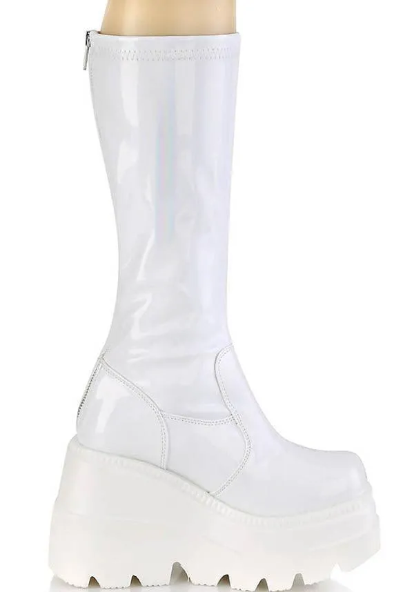 SHAKER-65 [White Holo] | PLATFORM BOOTS [PREORDER]