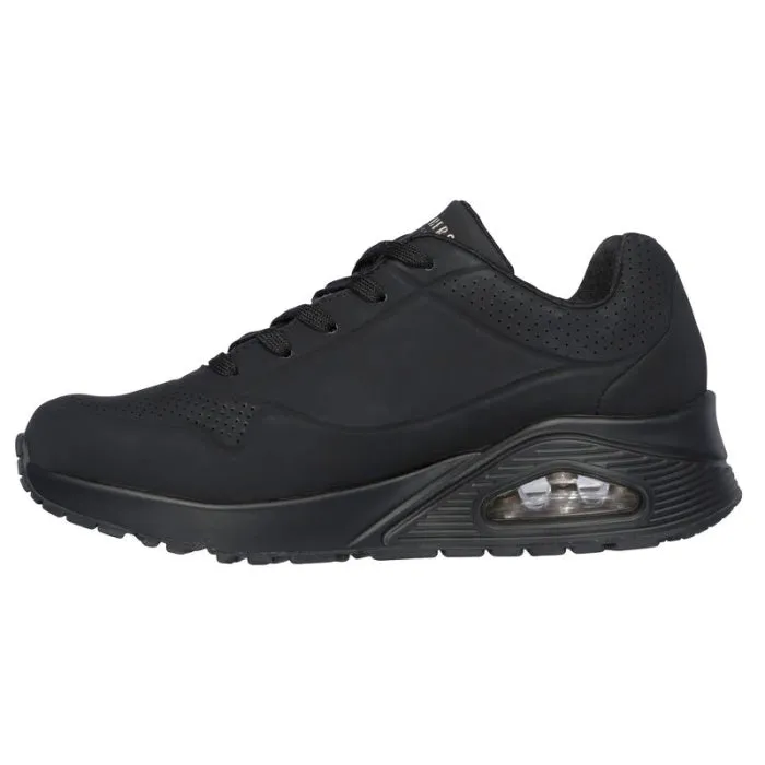 Skechers Uno Stand On Air WIDE Width Womens Trainer Black Sole”