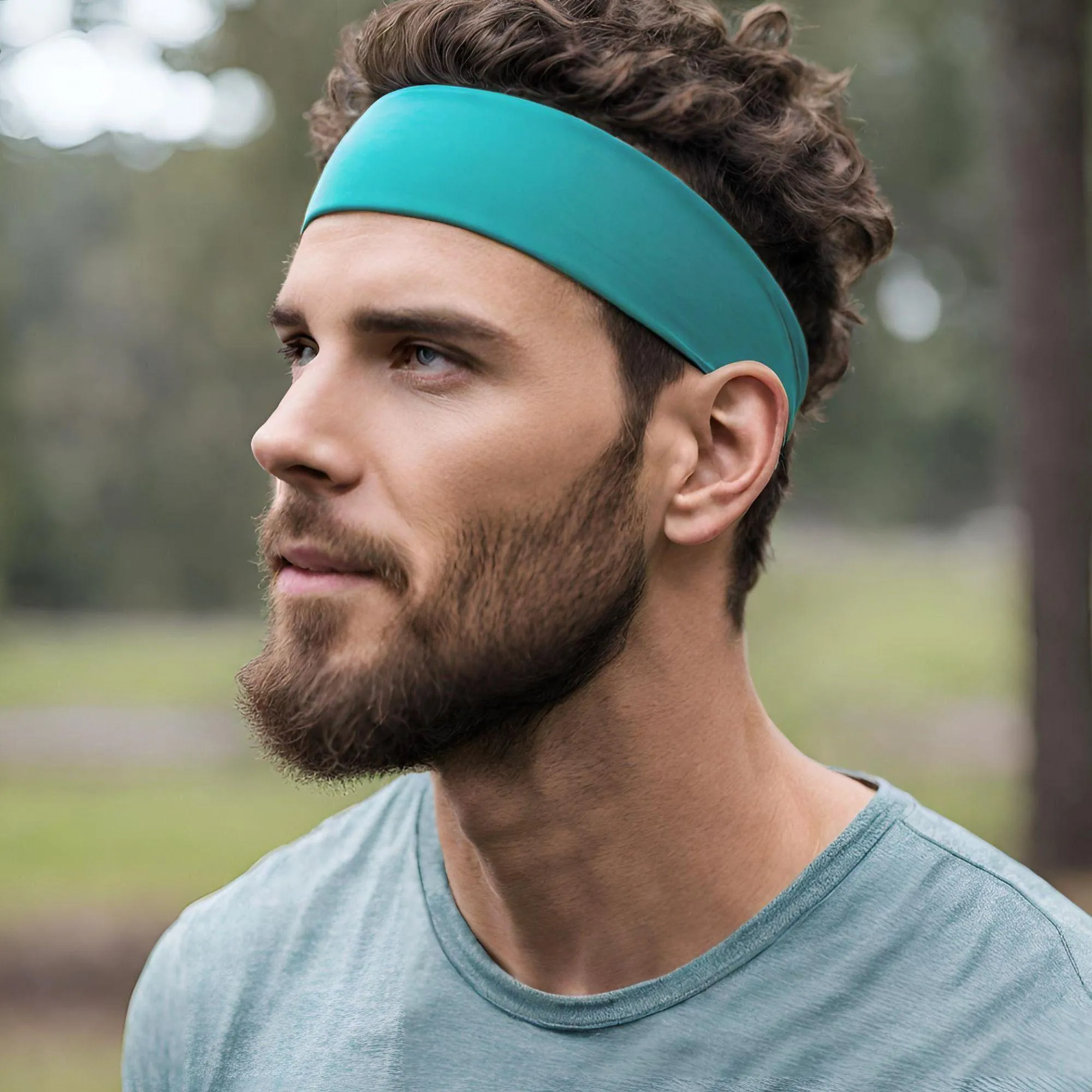 Teal Cotton Headband