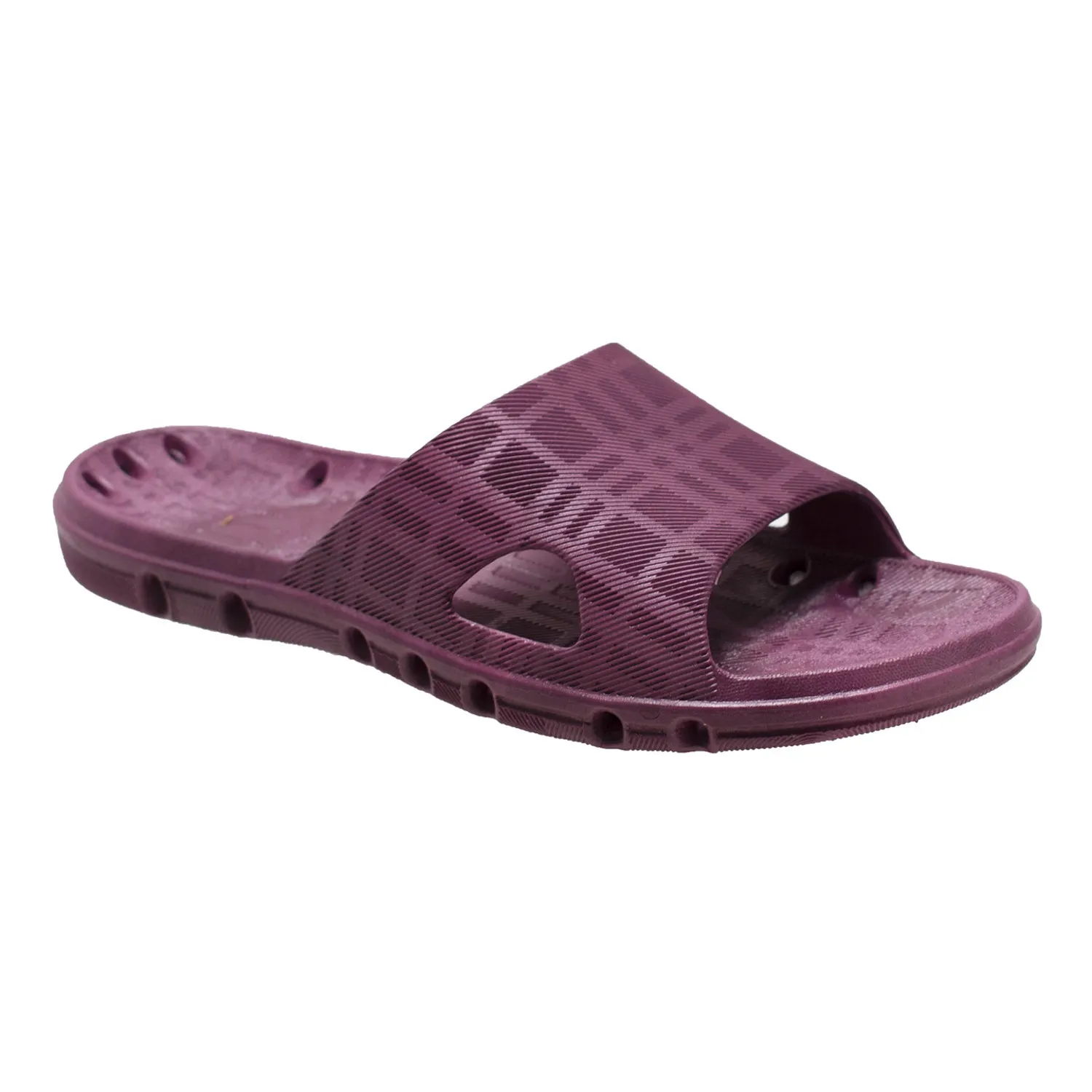 Tecs Womens Slide Purple Sandals Shoes