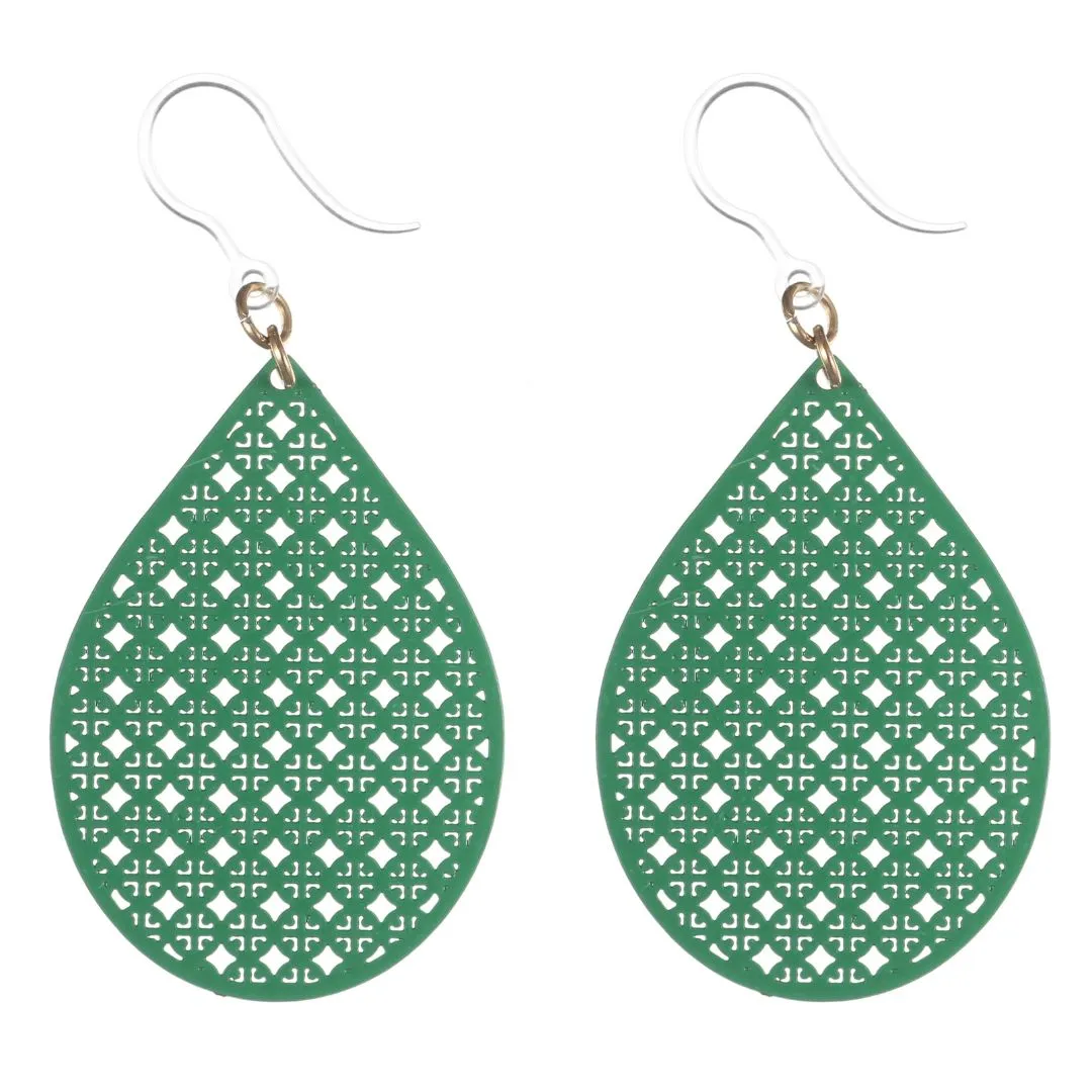 Tennis Racquet Dangles Hypoallergenic Earrings for Sensitive Ears Made with Plastic Posts