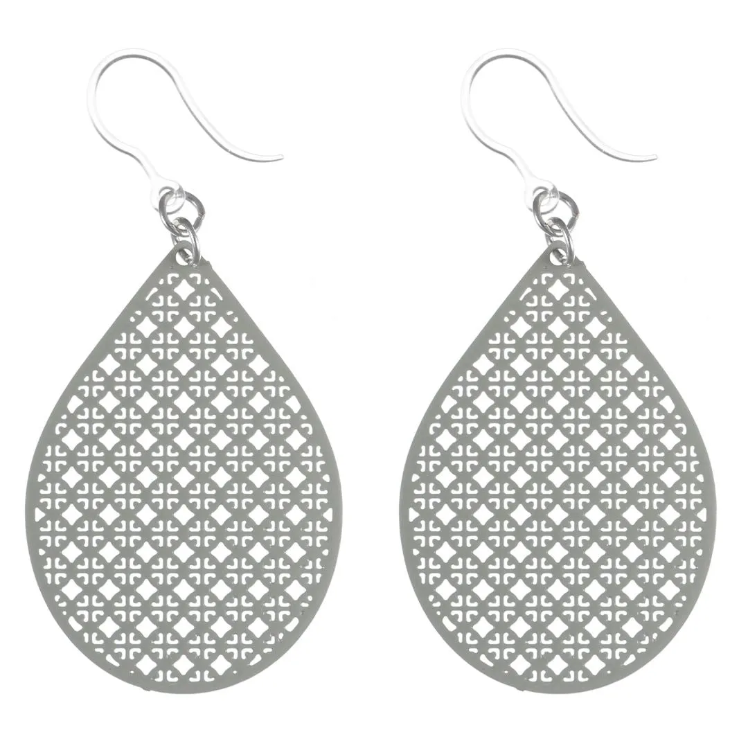 Tennis Racquet Dangles Hypoallergenic Earrings for Sensitive Ears Made with Plastic Posts